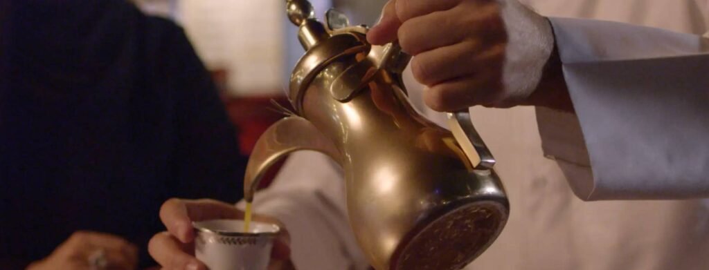 Arabic coffee banner for blog